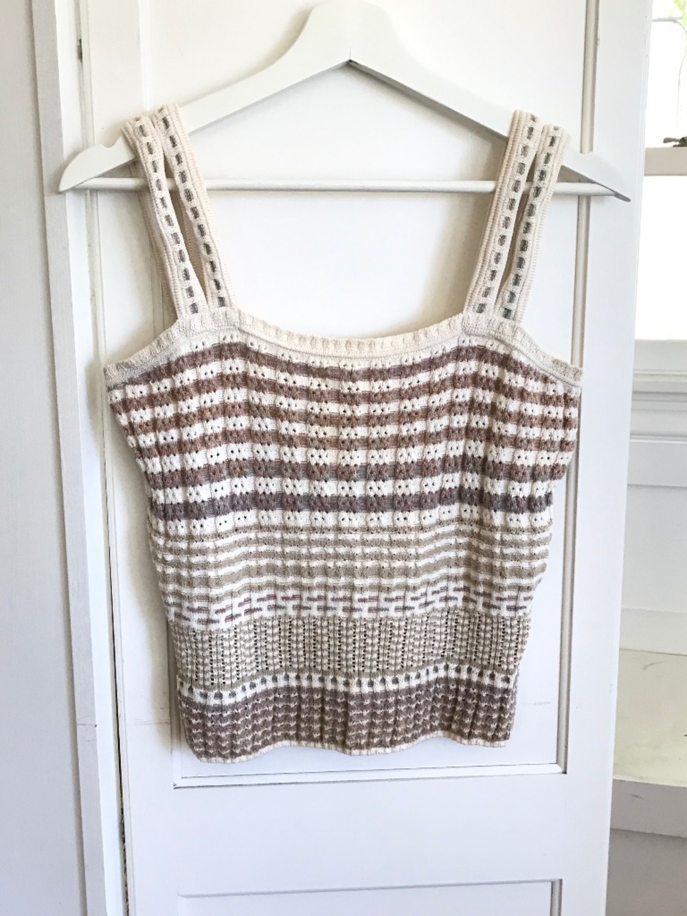 ST. JOHN SPORT Knit Sleeveless Top Neutral Women’s Size Medium